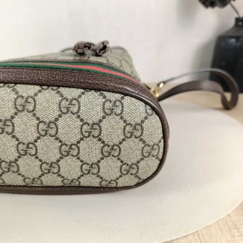 GUCCI Shoulder Bag Ophidia Bucket Bag Monogram PVC Small 20.5 × 11 × 26 cm — detail view 2 of 10