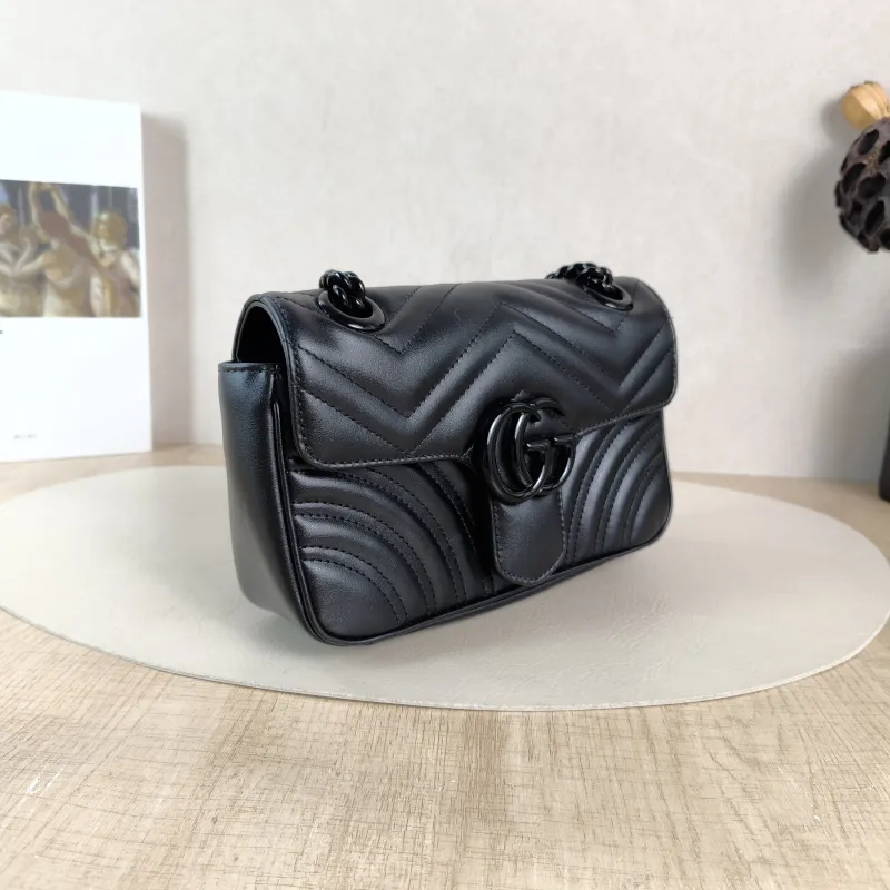 GUCCI Crossbody Bag GG Marmont So Black Marmont So Black Black CC alfskin Small 22 × 6 × 13 cm — cover view 2 of 5