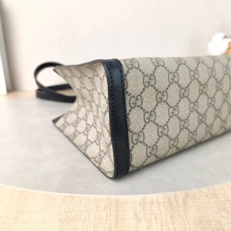 GUCCI Shoulder Bag Padlock Tote Black Monogram PVC Medium26 × 10 × 18 cm — detail view 12 of 12