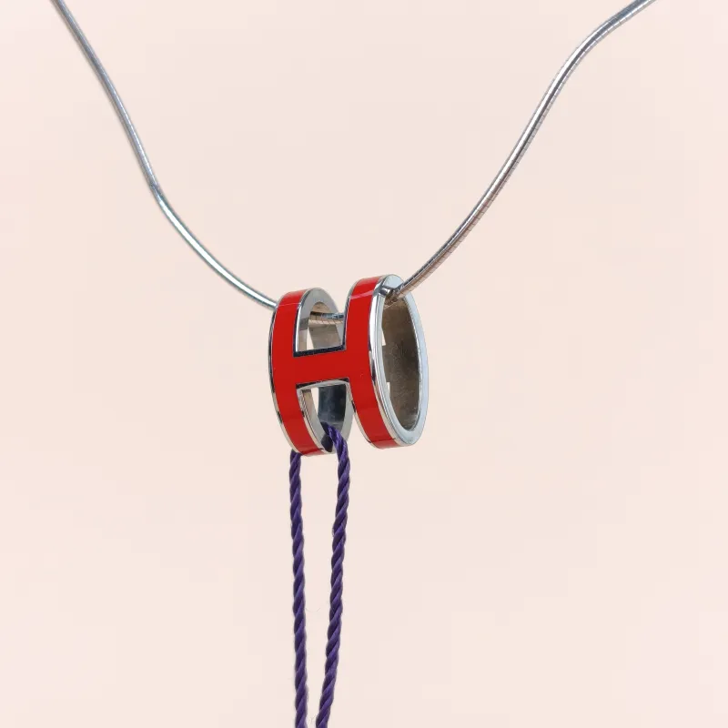 Hermès Necklace Pop H Necklace Red Large42cm