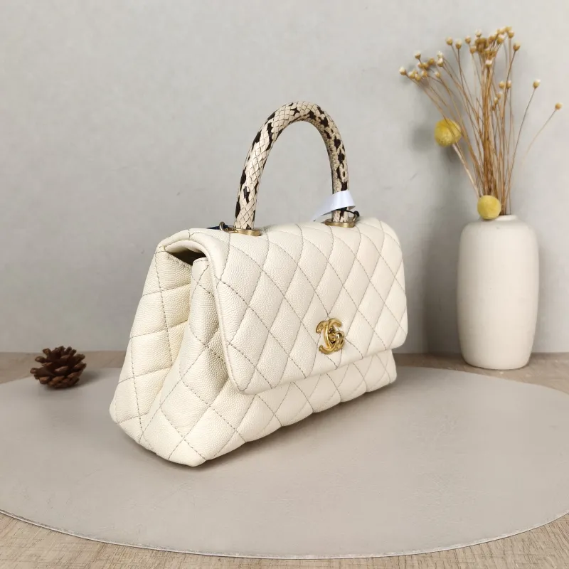 Chanel Top Handle Bag Coco Handle Beige Grained Calfskin Small 24 × 10 × 14 cm 26 — cover view 2 of 5