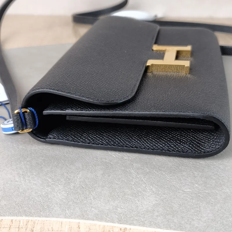 Hermès Crossbody Bag Constance To Go woc Gold-Tone Hardware Black Epsom Embossed Calfskin One Size 21 × 2 × 13 cm W — detail view 5 of 12