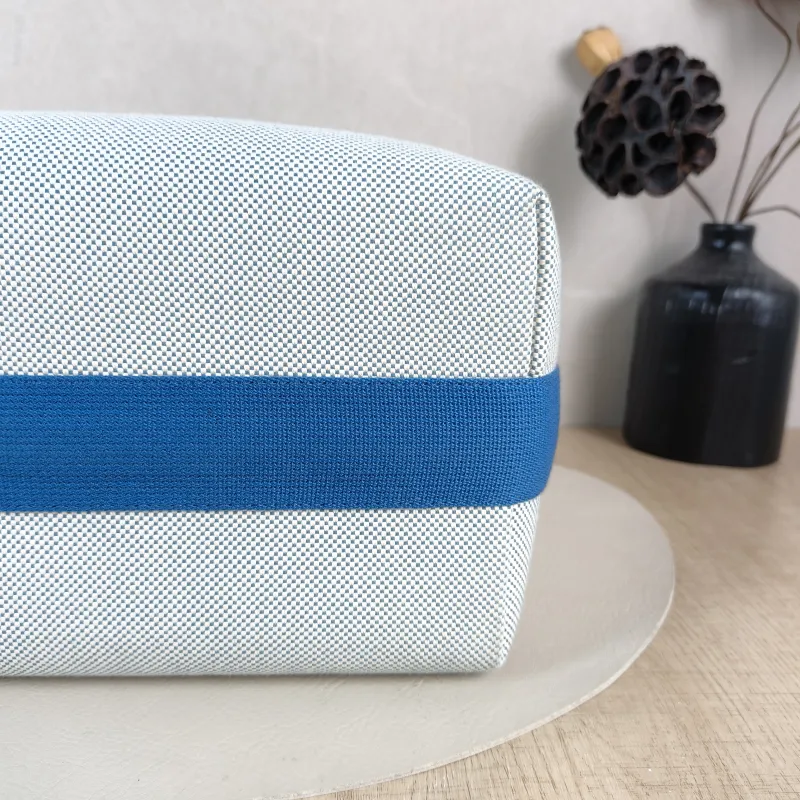 Hermès Top Handle Bag bride-a-brac Blue · White Large 25 × 15 × 21 cm — detail view 4 of 10