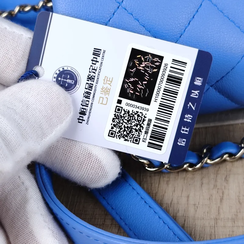 Chanel Backpack Duma Blue Calfskin Small18 × 12 × 18.5 cm — detail view 14 of 15