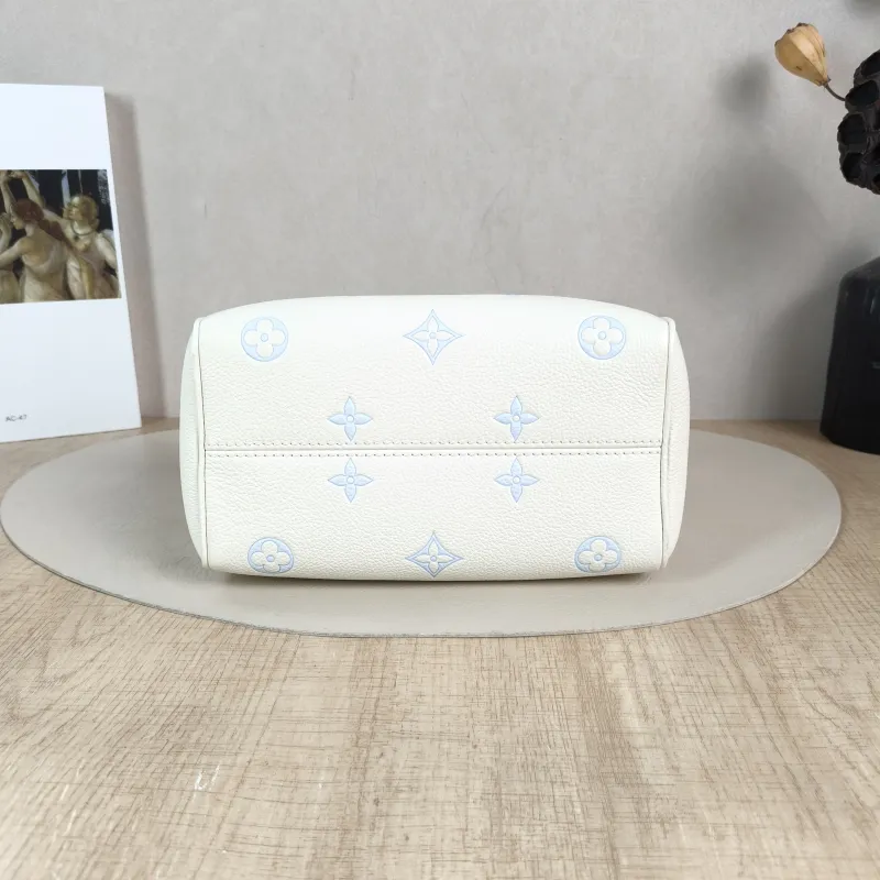 Louis Vuitton Crossbody Bag Speedy20 White · Blue Monogram Empreinte Embossed Calfskin Small 20.5 × 12 × 13.5 cm — cover view 5 of 6