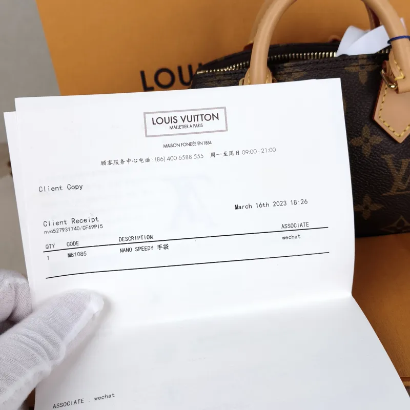 Louis Vuitton Crossbody Bag Speedy Nano Shoulder Strap PVC nano 16 × 7.5 × 10 cm — detail view 2 of 12