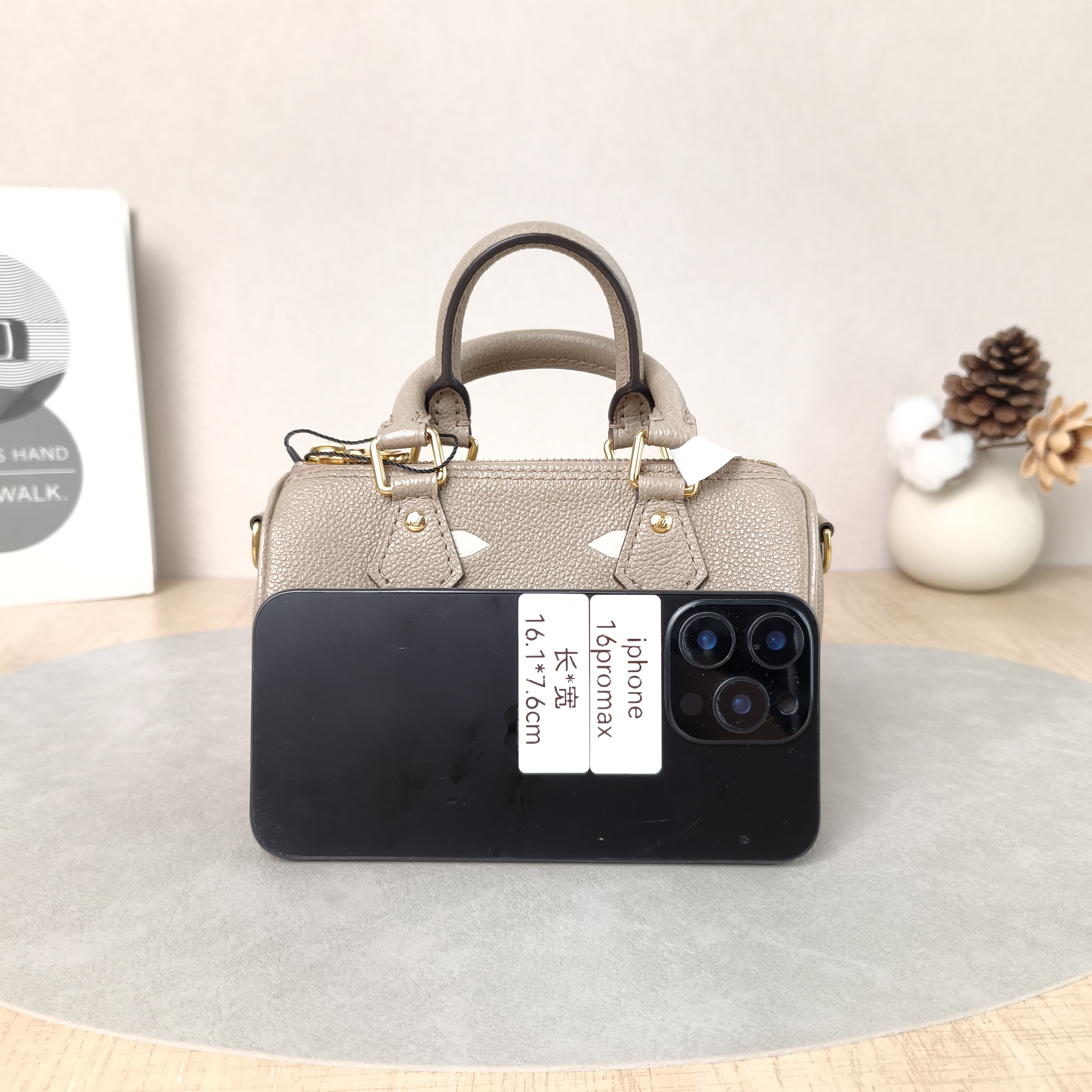 Louis Vuitton Crossbody Bag Speedy Nano · White Empreinte Embossed Calfskin Monogramnano16 × 7.5 × 10 cm — cover view 2 of 5