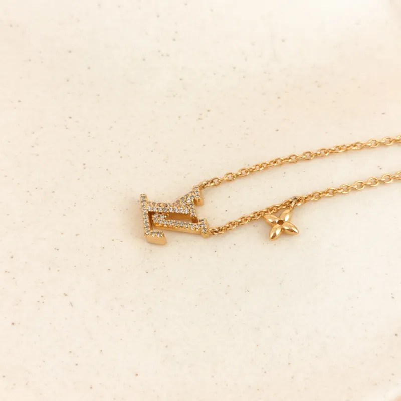 Louis Vuitton Necklace logo Necklace Gold One Size 47cm — cover view 4 of 7