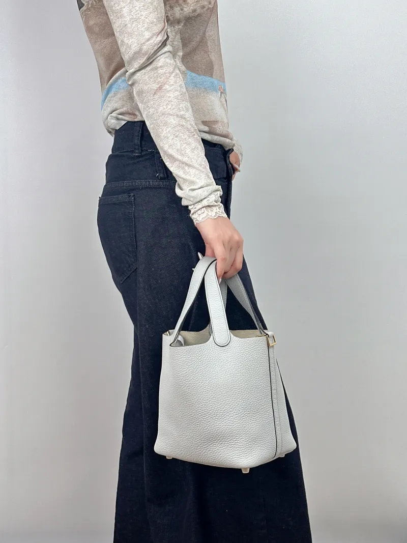 Hermès Top Handle Bag Picotin Lock 18 1808 Taurillon Clemence TC Calfskin Small18 × 13 × 18 cm — on-model view 2 of 2