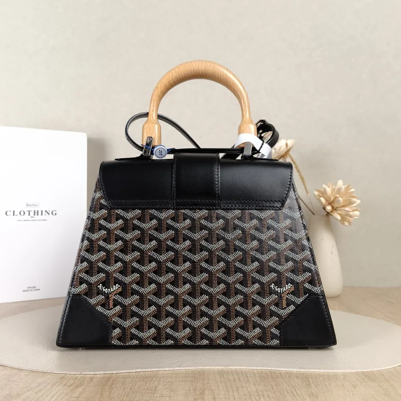 GOYARD Crossbody Bag Saïgon Black PVC Small28 × 12 × 20 cm — cover view 4 of 5