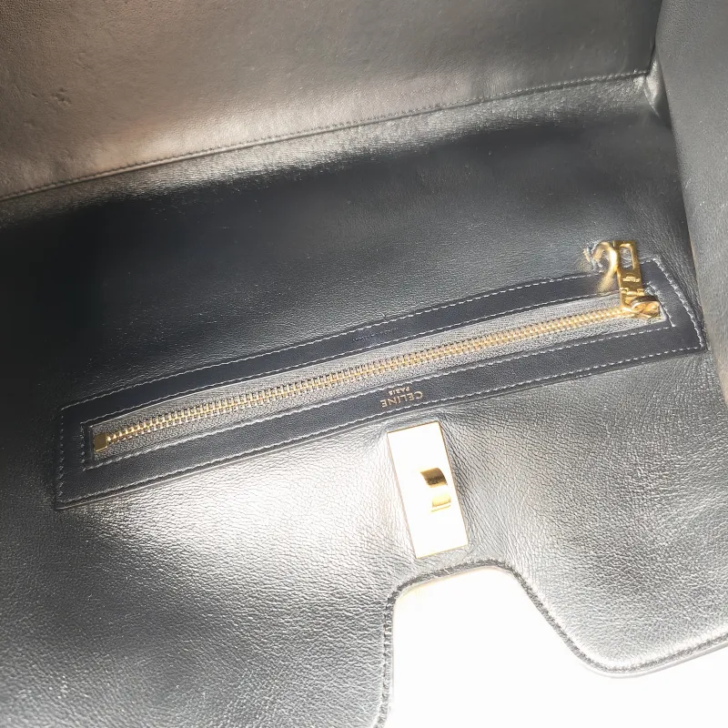 CELINE Shoulder Bag Cabas 16 Tote Bag Black Calfskin Large 37 × 14 × 26 cm — detail view 5 of 13