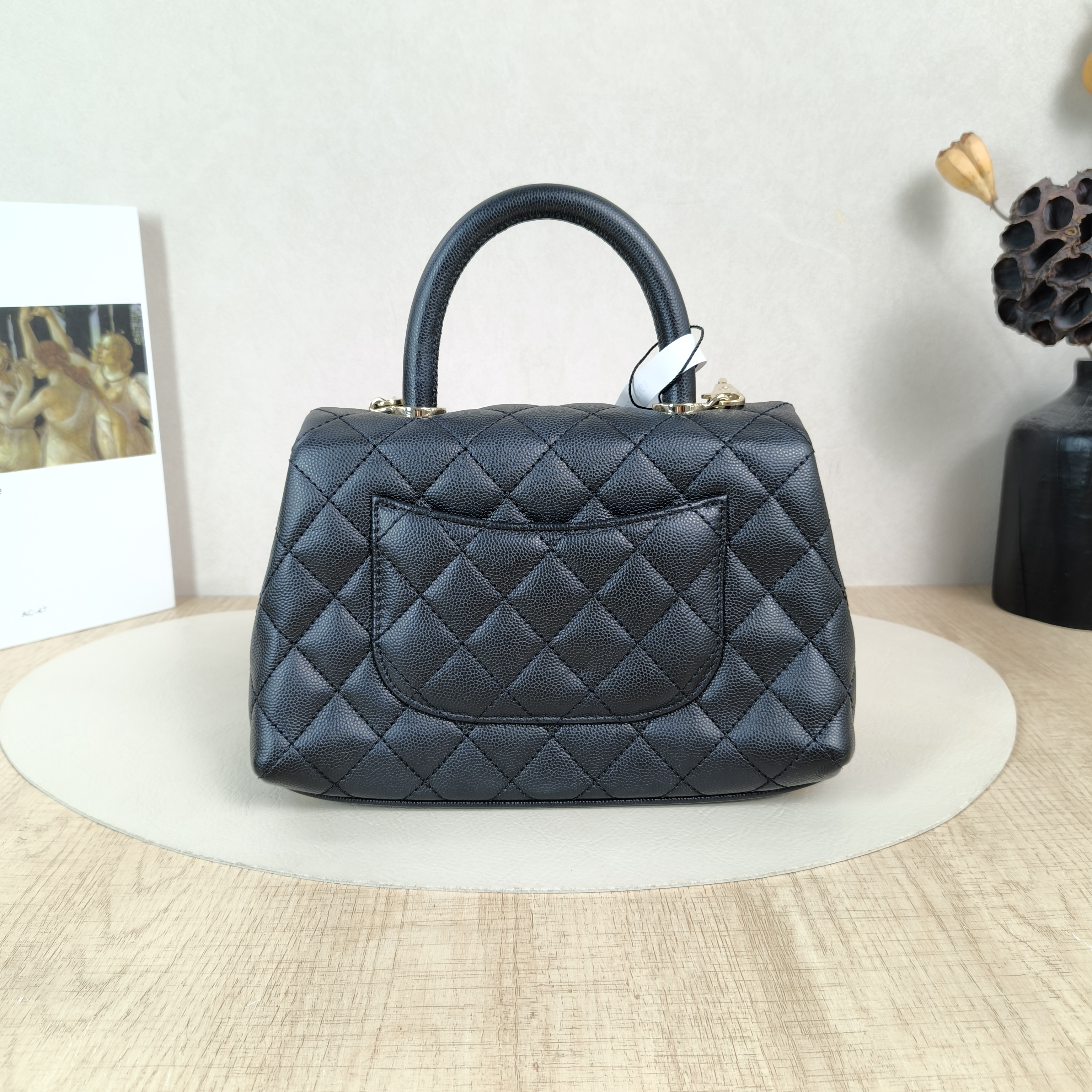 Chanel Top Handle Bag Coco HandleBlack Grained Calfskin Small24 × 10 × 14 cm — cover view 6 of 6