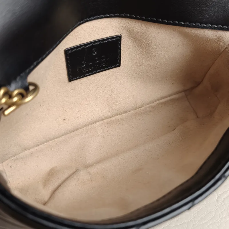 GUCCI Crossbody Bag GG Marmont Mini Marmont Mini Black Calfskin Mini 16.5 × 4.5 × 9.5 cm — detail view 2 of 12