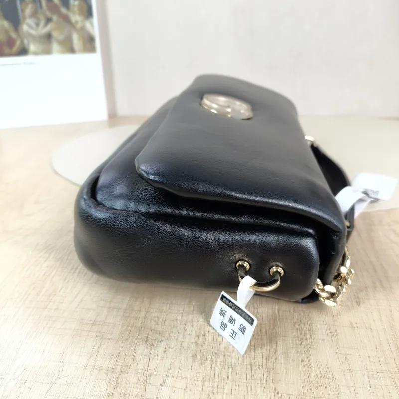 GUCCI Crossbody Bag GG Milano Collection Shoulder Bag Black Lambskin Small 26 × 6 × 14 cm — detail view 5 of 13