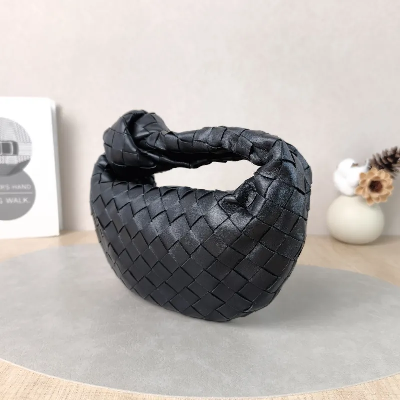 Bottega Veneta Top Handle Bag Jodie Black Lambskin Mini 28 × 8 × 23 cm — cover view 4 of 5