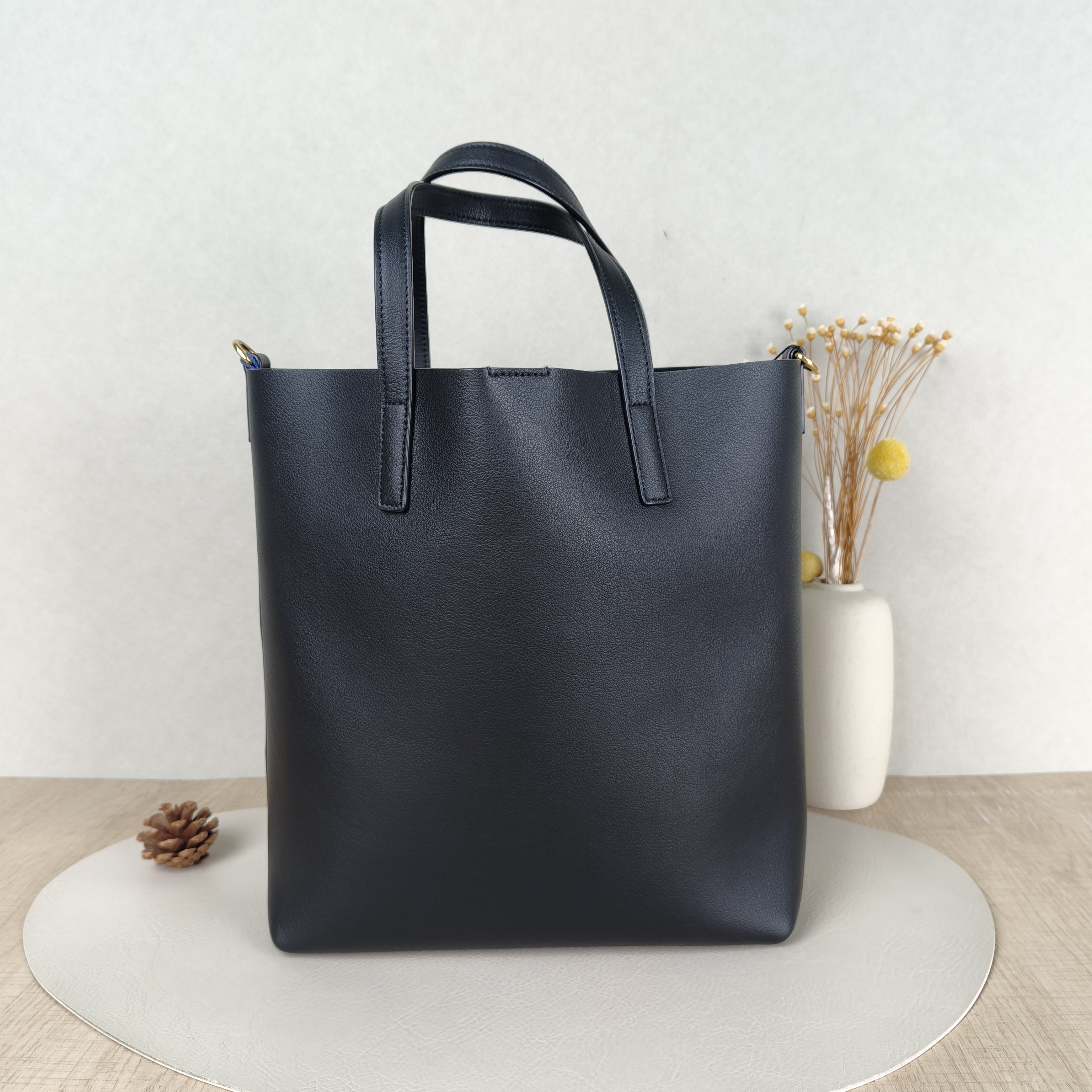 SAINT LAURENT Top Handle Bag SHOPPING Shopping Tote Edition Black Calfskinmini25 × 8 × 28 cm — cover view 5 of 5