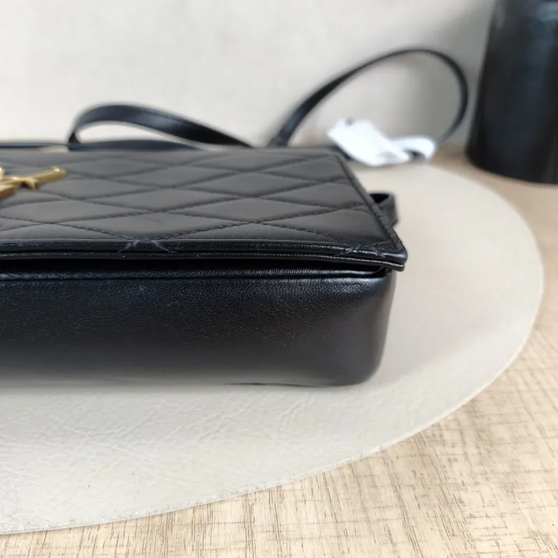 SAINT LAURENT Shoulder Bag Shoulder Crossbody Bag Black with Gold-Tone Hardware Lambskin One Size26 × 4 × 14 cm — detail view 6 of 13