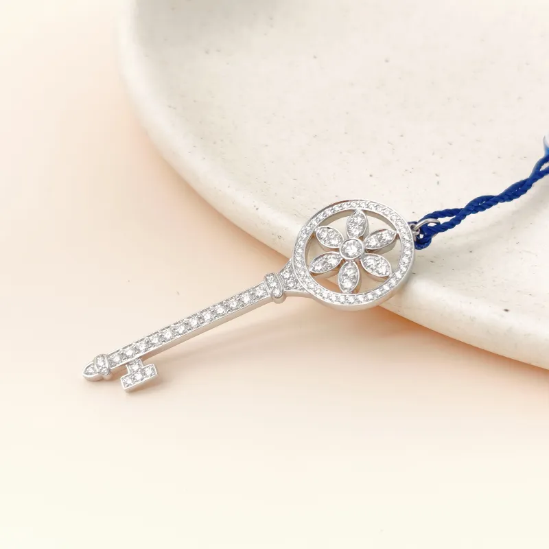 Tiffany&Co. Necklace Keys Collection Necklace Pendant PT950Diamond One Size 5.1cm Pendant โ cover view 3 of 6