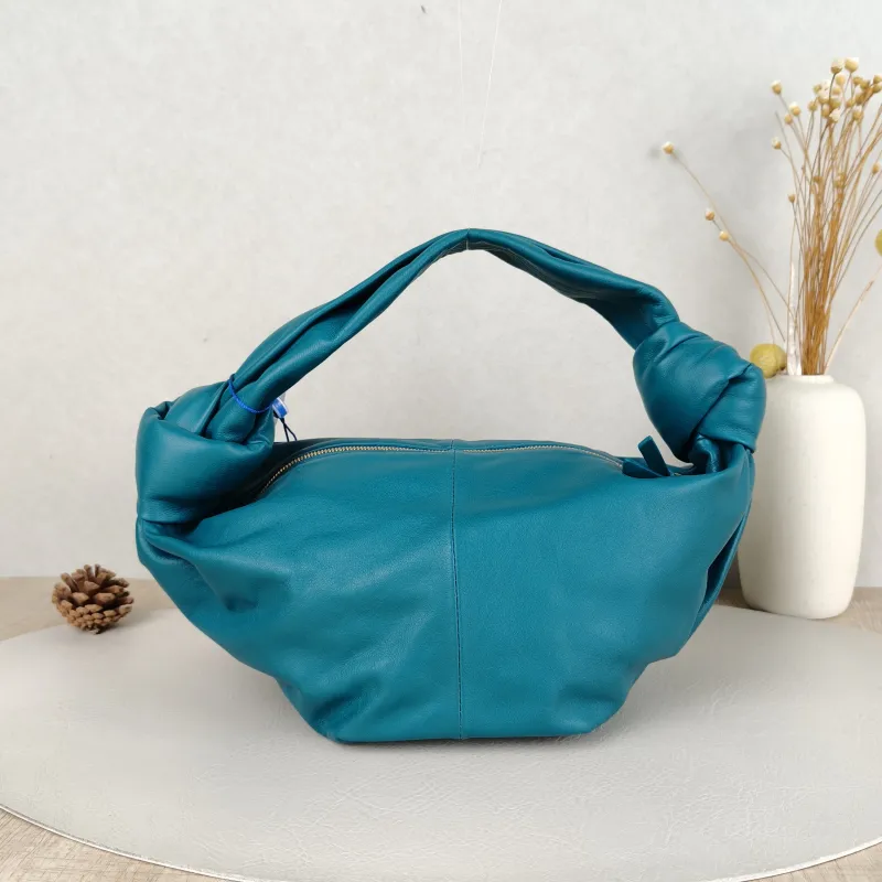 Bottega Veneta Top Handle Bag Jodie Blue Calfskin Small27 × 13 × 15 cm