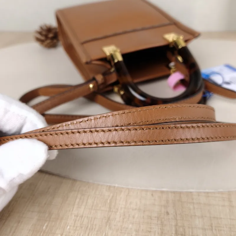 FENDI Crossbody Bag sunshine Caramel Calfskin Mini 13 × 6.5 × 18 cm — detail view 5 of 10