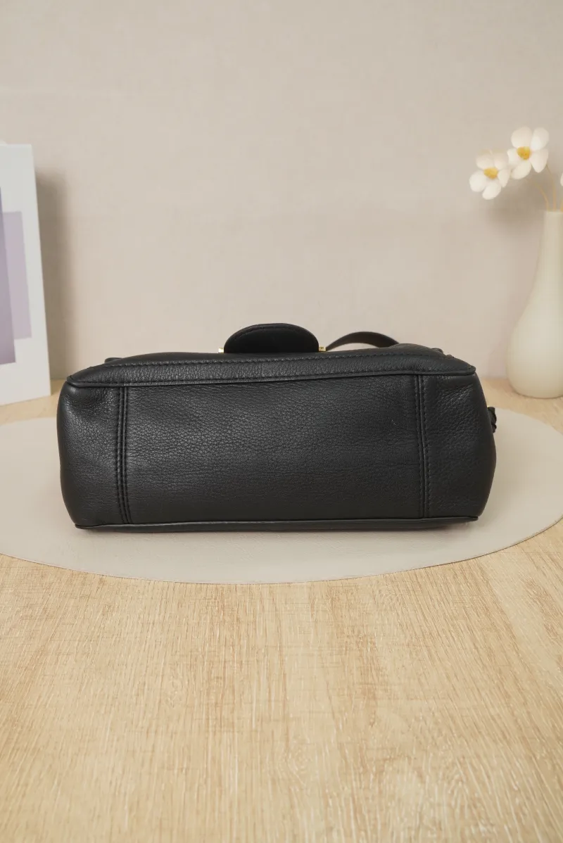 Louis Vuitton Dauphine Soft Medium Black Calfskin Microchip Edition · 24 × 9 × 17 cm — cover view 5 of 7