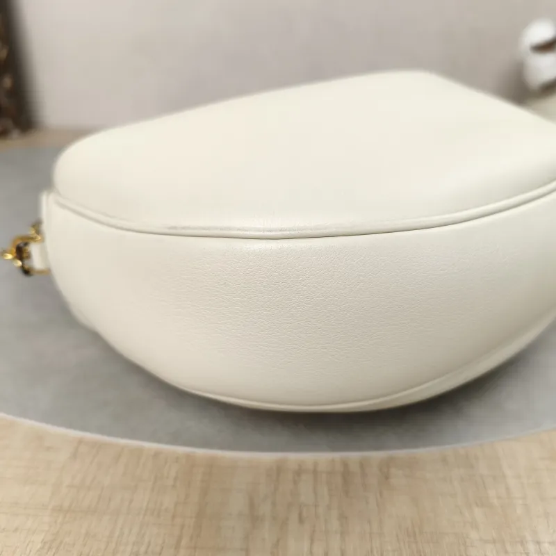 CELINE Crossbody Bag TEEN LULU hobo White Calfskin Small21 × 5 × 24 cm — detail view 12 of 19