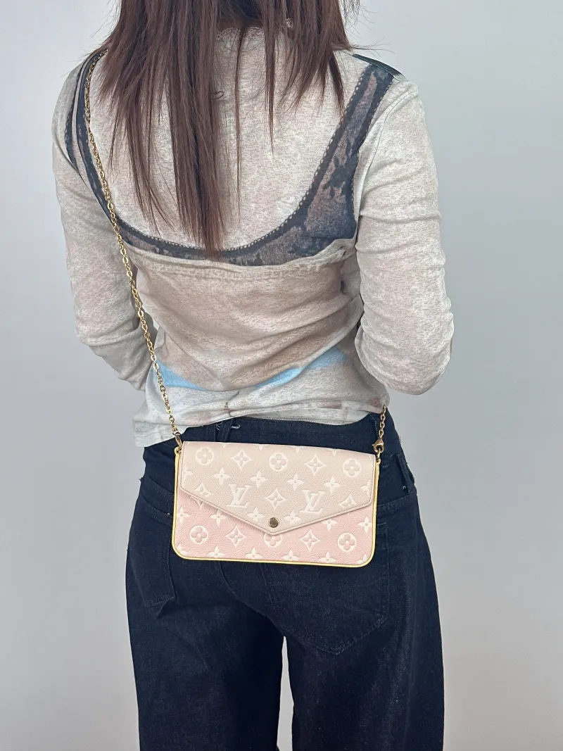 Louis Vuitton Crossbody Bag Pochette Félicie Colorblock Calfskin Small21 × 3 × 12 cm — on-model view 2 of 2