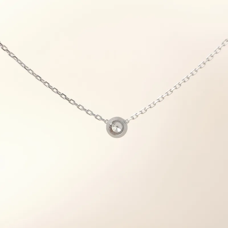 CARTIER Necklace d'Amour Necklace White Gold 18KW hite Gold Diamond Large 40cm — cover view 10 of 10
