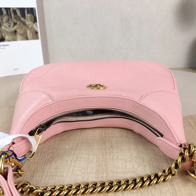GUCCI Shoulder Bag Aphrodite Hobo Pink Calfskin Small25 × 7 × 19 cm — detail view 11 of 11