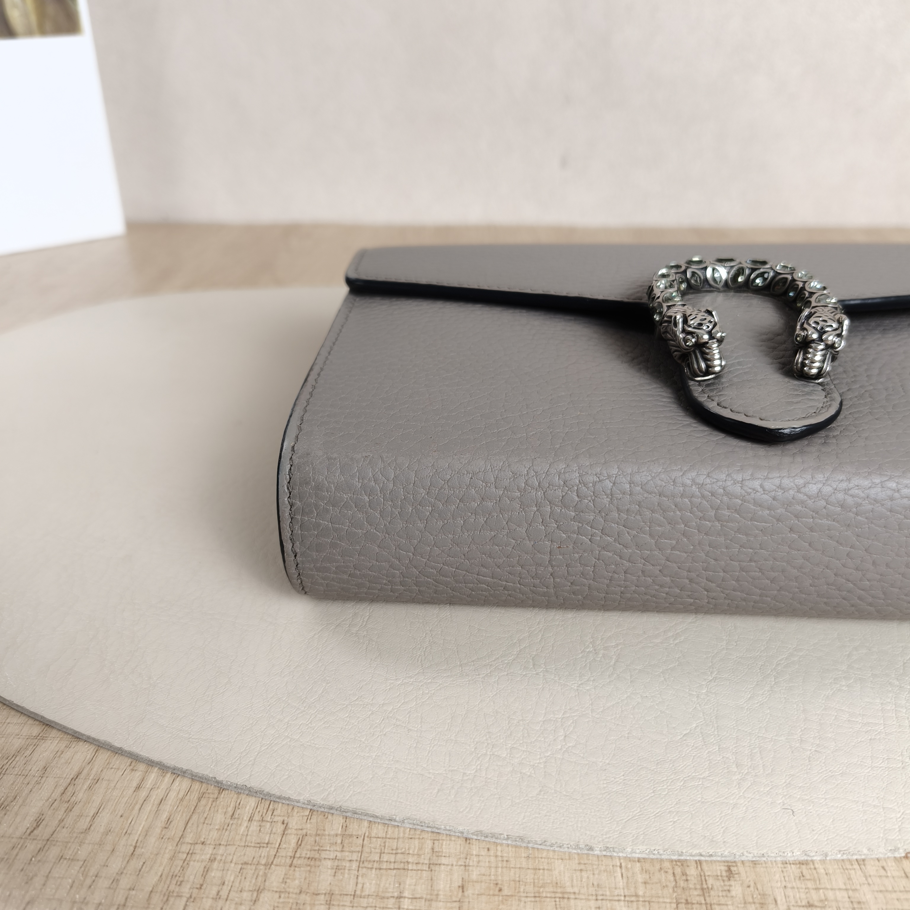 GUCCI Crossbody Bag Dionysus woc Grey Calfskin One Size20 × 5 × 13 cm — cover view 4 of 11