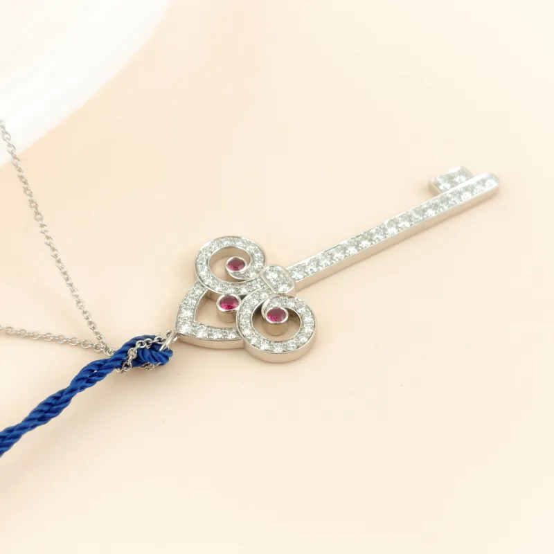 Tiffany&Co. Necklace Keys Collection Necklace Pendant PT950 One Size 45cm 4.8cm — cover view 2 of 8