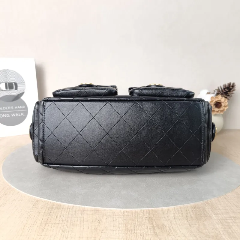 Chanel Shoulder Bag Hobo Shoulder Bag Black Lambskin Small31 × 15 × 22 cm — cover view 3 of 6