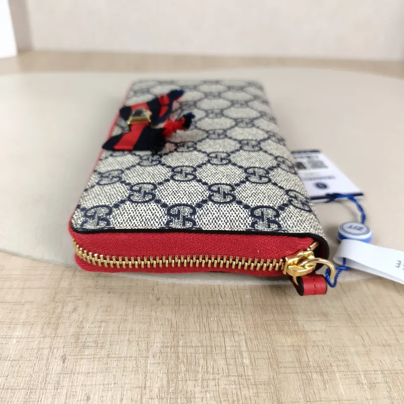 GUCCI Wallet Wallet Blue Monogram PVC 19 × 2.5 × 10 cm — detail view 7 of 9