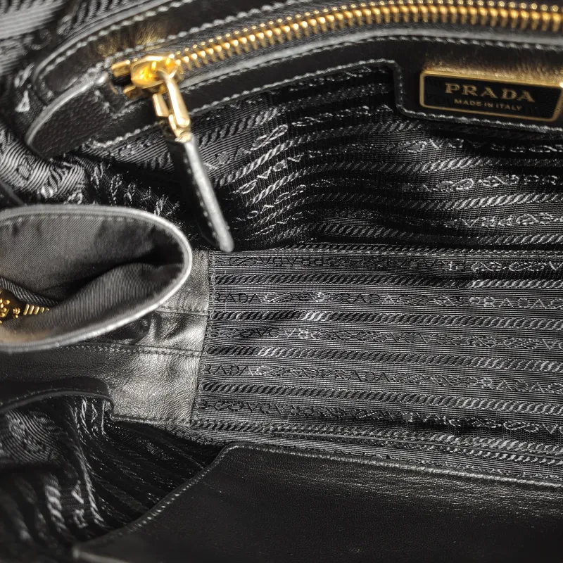 PRADA Top Handle Bag Black Nylon One Size 31 × 9 × 18 cm — detail view 12 of 13