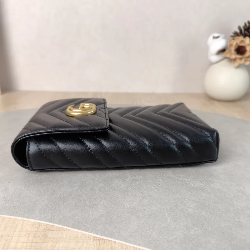 GUCCI Crossbody Bag Crossbody Bag Black Calfskin 10 × 3 × 19 cm — detail view 9 of 9