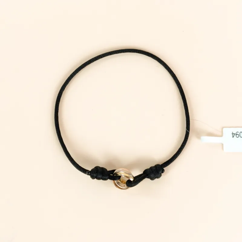 CARTIER Bracelet Trinity Collection Black 18KW hite Gold Yellow Gold Rose Gold One Size 22cm
