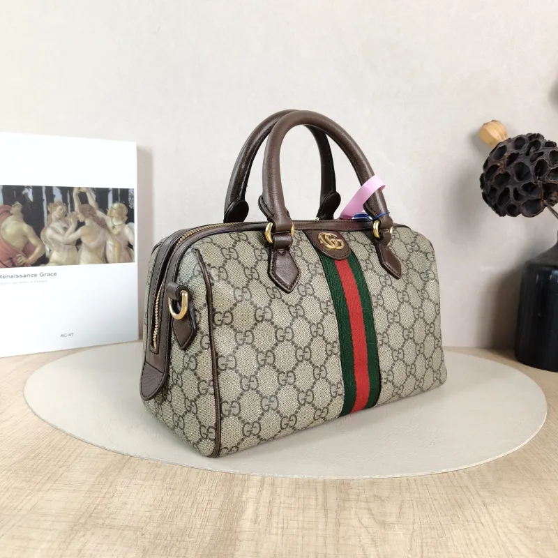 GUCCI Top Handle Bag Ophidia Monogram PVC Medium 25 × 14 × 17 cm — cover view 2 of 5
