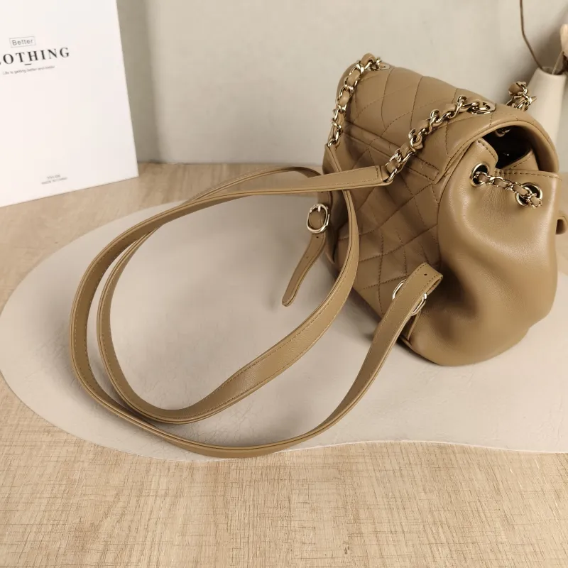 Chanel Backpack Duma Taupe Calfskin Small18 × 12 × 18.5 cm — detail view 9 of 13