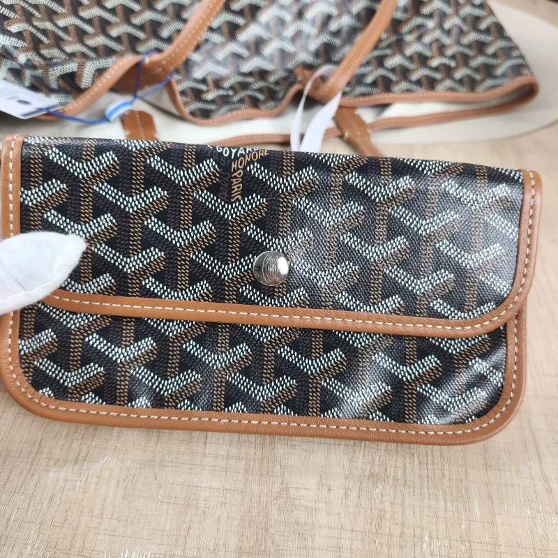 GOYARD Shoulder Bag SAINT LOUIS Shopping Tote Brown ine Canvas Small34 × 15 × 28 cm — detail view 7 of 13