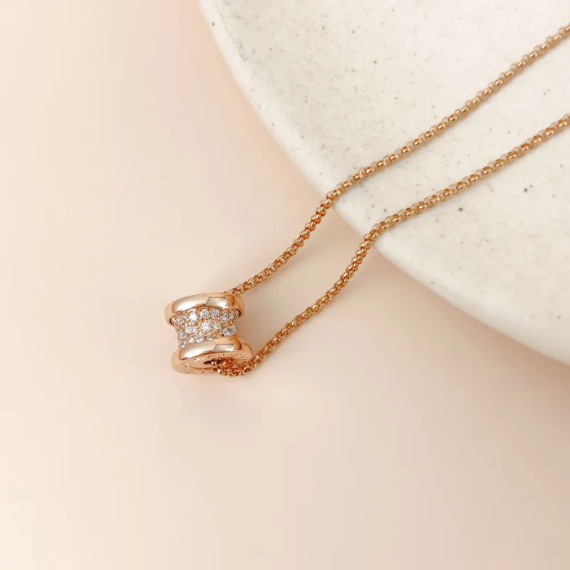 Bvlgari Necklace B.zero1 Rose Gold Diamond18KR ose Gold One Size 43cm — cover view 2 of 9