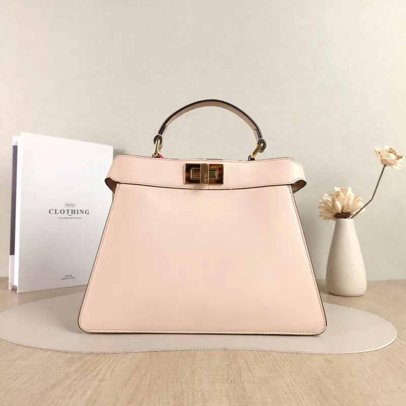 FENDI Crossbody Bag Peekaboo IS ee US mall Pink Calfskin Small27 × 11 × 21 cm