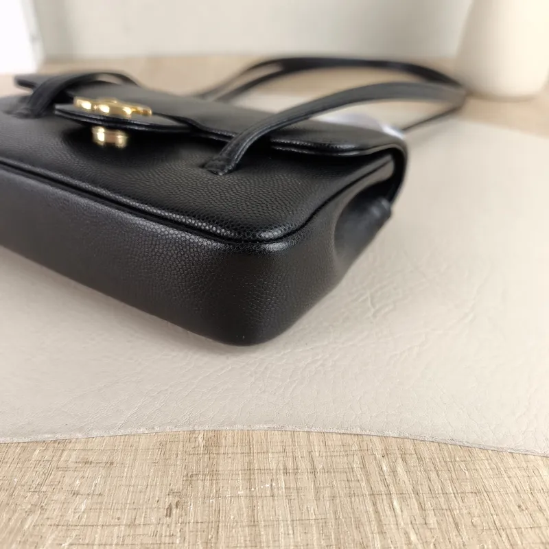 Chanel Crossbody Bag preppy coco Black Grained Calfskin Mini 17 × 5 × 11.5 cm — detail view 9 of 13
