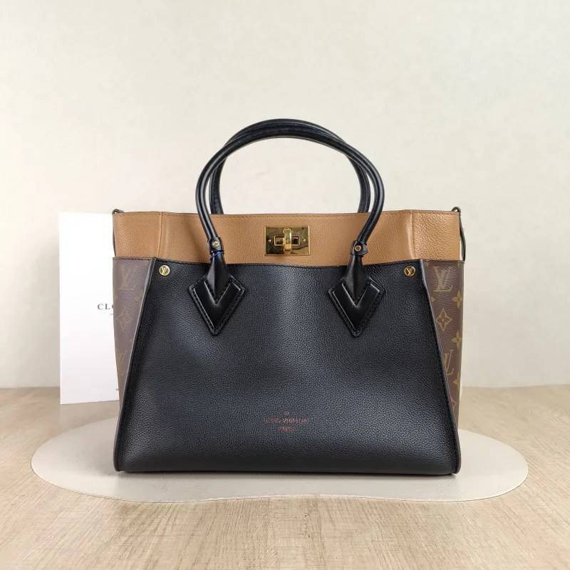 Louis Vuitton Shoulder Bag On My Side Black PVC · Calfskin Medium30.5 × 14 × 24.5 cm