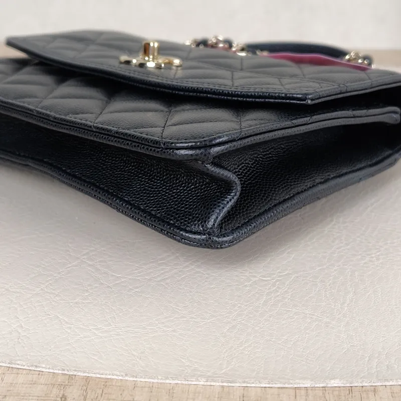 Chanel Backpack Backpack Black Grained Calfskin One Size18.2 × 5 × 14 cm — detail view 10 of 11