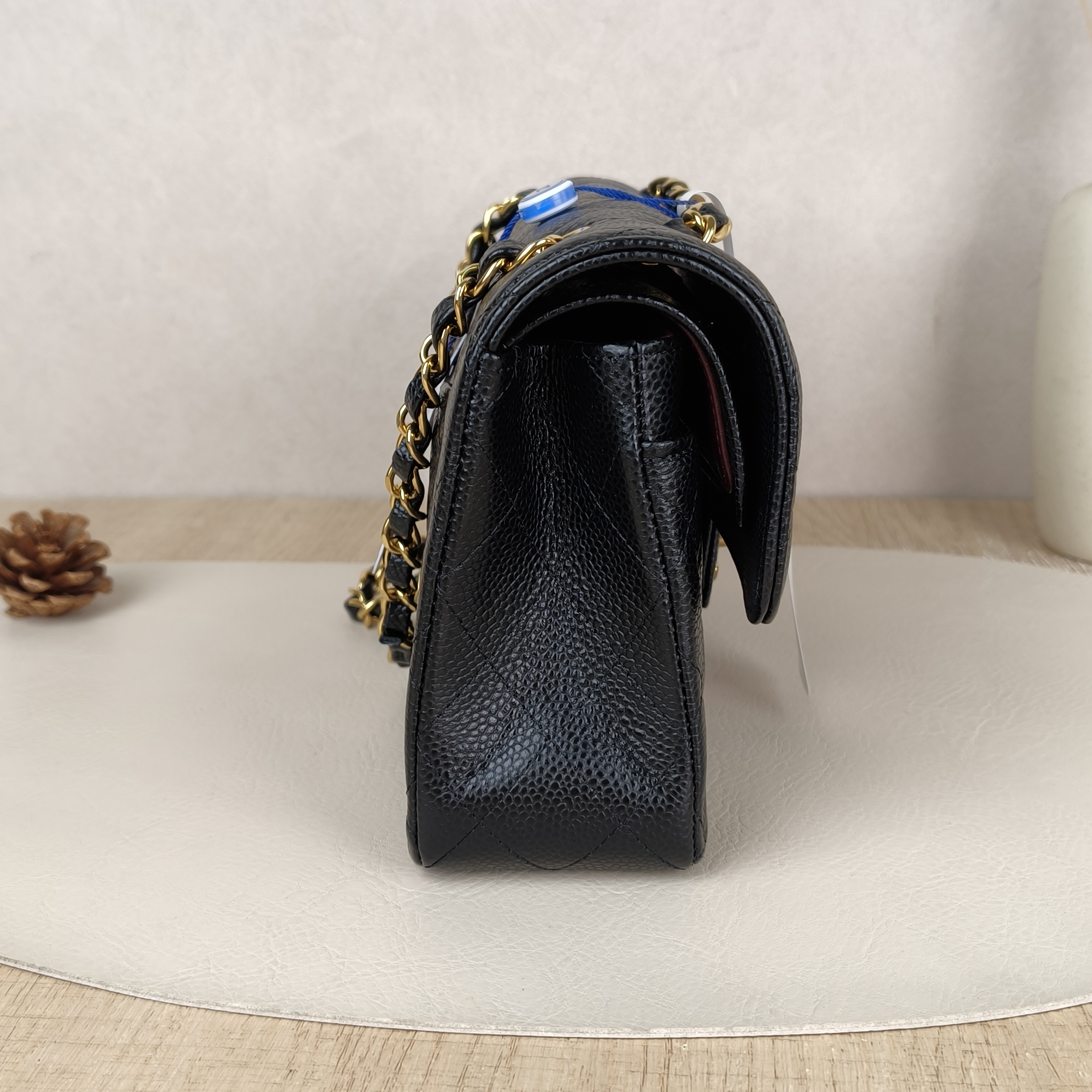 Chanel Crossbody Bag Classic Flap CF Black Grained Calfskin Small23 × 6 × 14.5 cm — cover view 8 of 10