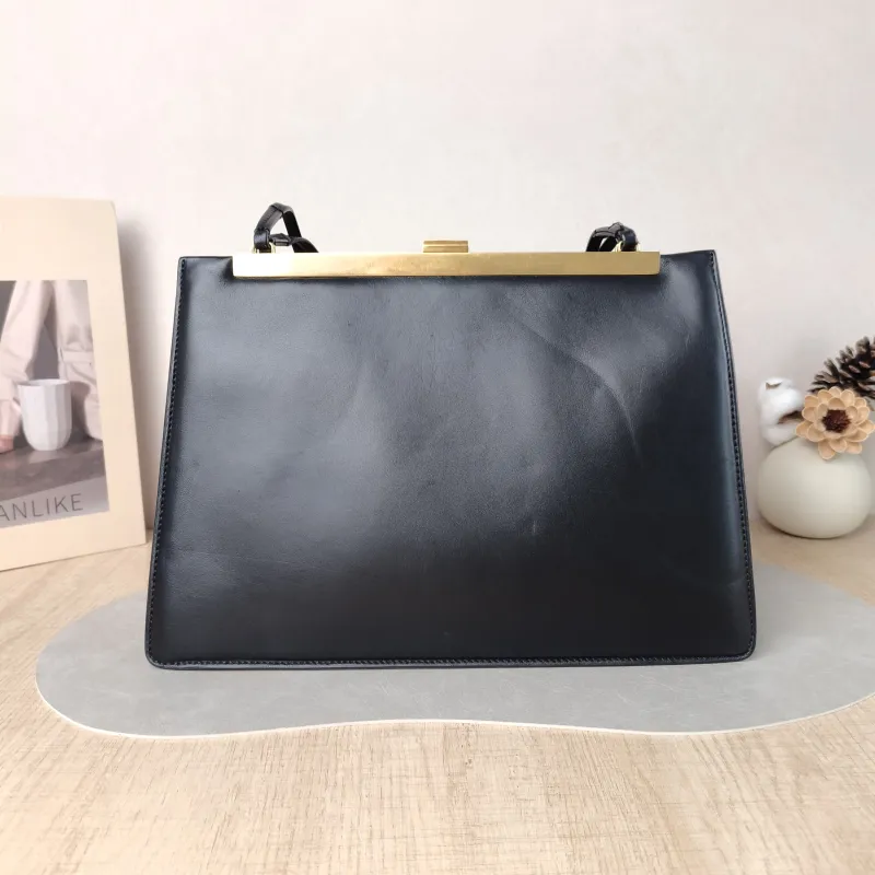 CELINE Shoulder Bag Black Calfskin 32.5 × 9 × 22 cm — cover view 5 of 5