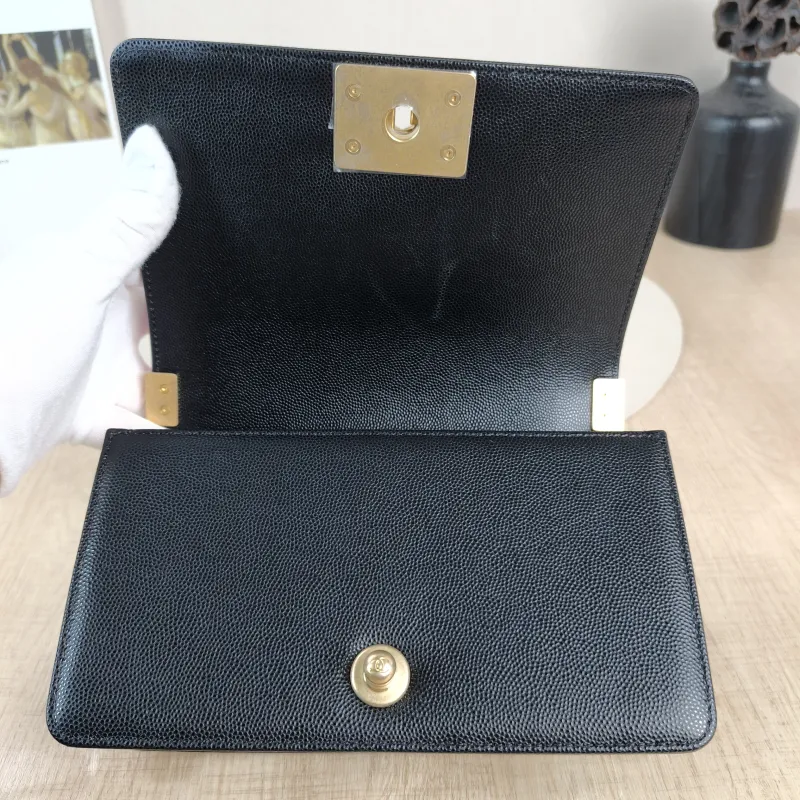 Chanel Crossbody Bag Le Boy​Black Grained Calfskin Small20.5 × 8.5 × 12 cm — detail view 13 of 13
