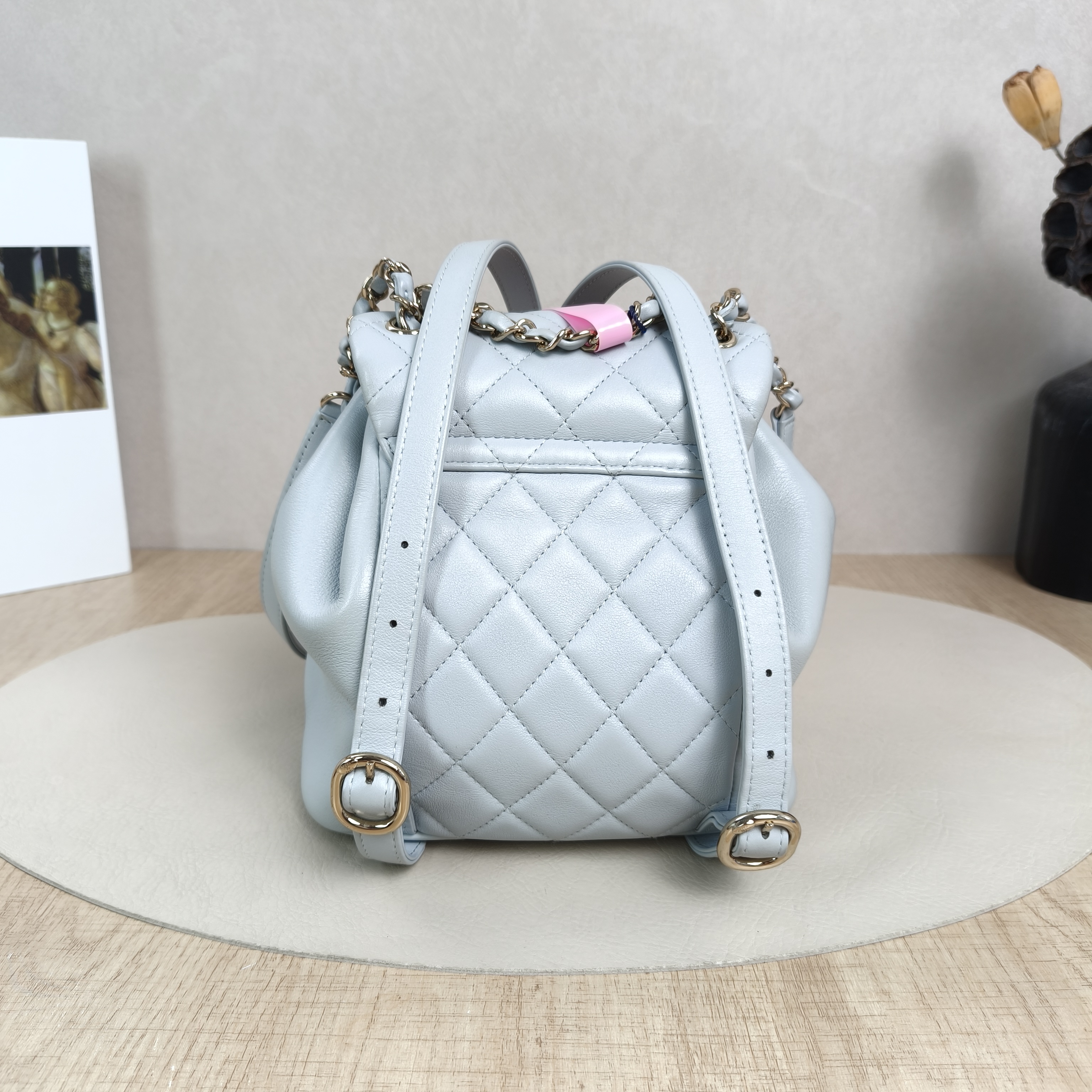 Chanel Backpack Duma Blue Lambskin Small18 × 12 × 18.5 cm — cover view 4 of 5