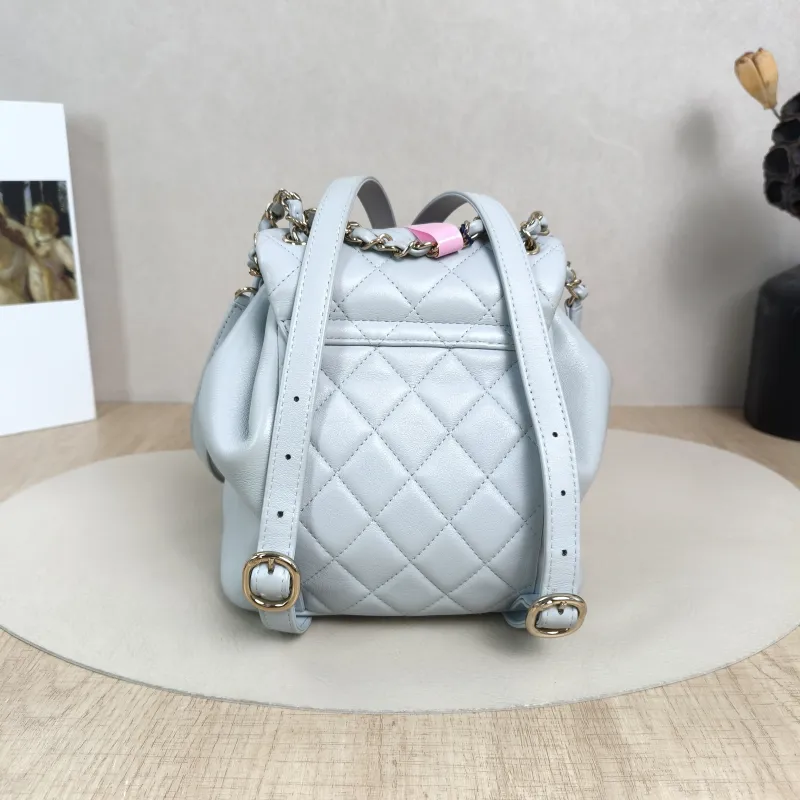 Chanel Backpack Duma Blue Lambskin Small18 × 12 × 18.5 cm — cover view 4 of 5