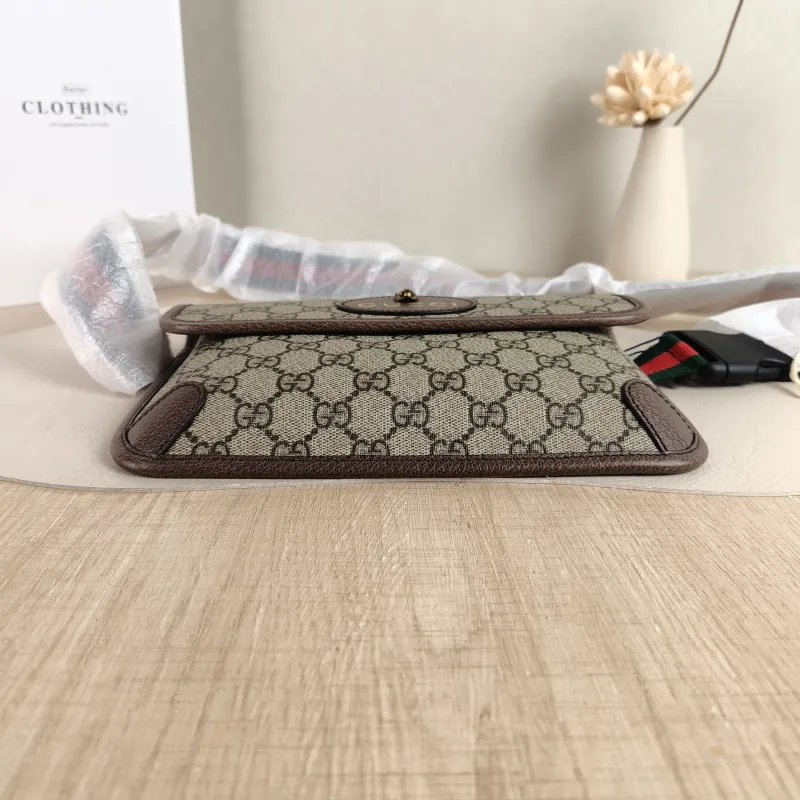 GUCCI Crossbody Bag Neo Vintage Belt Bag Monogram PVC Medium 24 × 4 × 17 cm — cover view 3 of 5